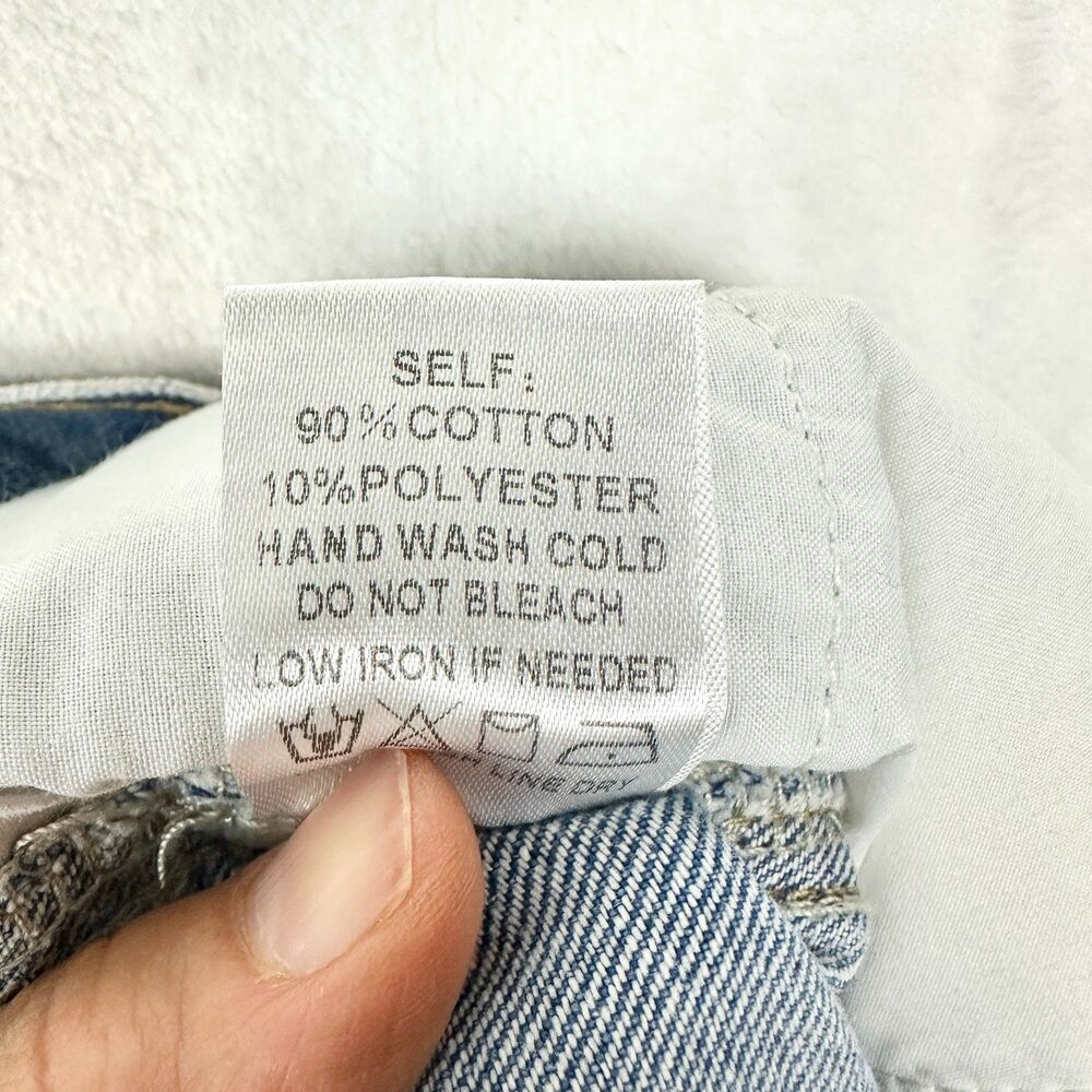 Bohme Kadie High Rise Baggy Jeans Light Wash Size Small NWT Button Cuff Rigid - Picture 9 of 11
